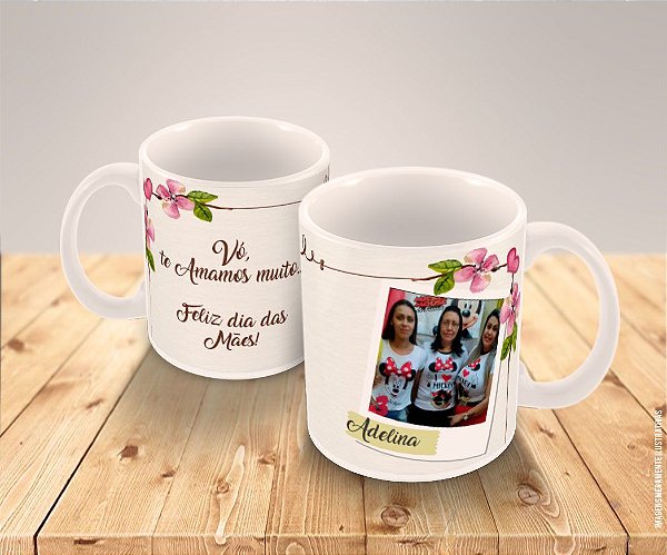 Caneca Porcelana Foto Amigas