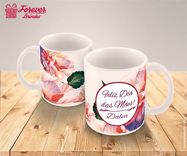 Caneca Porcelana personalizada Dia das Mães