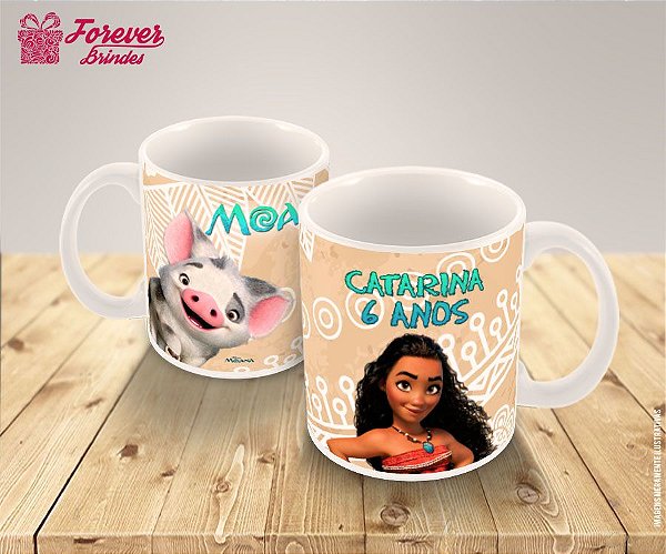 Caneca estampada Moana