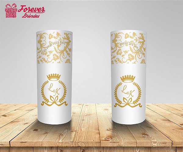 Copo Long Drink Casamento Floral