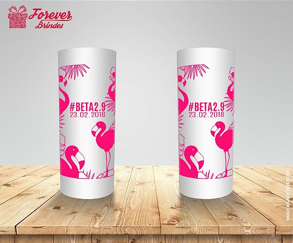 Copo Long Drink Flamingo Tropical