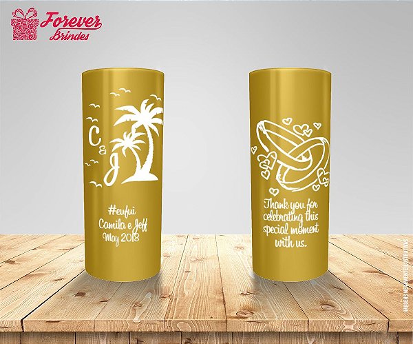 Copo Long Drink Casamento Coqueiros