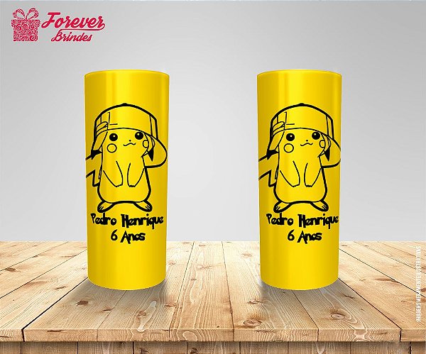 Copo Long Drink Aniversário Infantil Pikachu