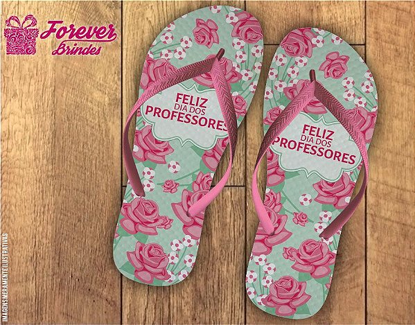 Chinelo Dia Dos Professores Floral