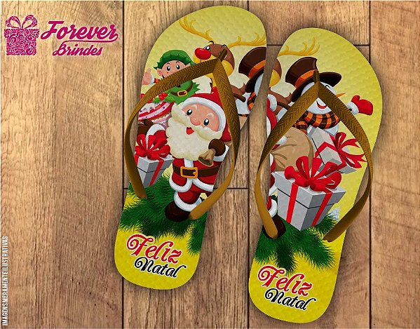 Chinelo De Natal Símbolos Natalinos