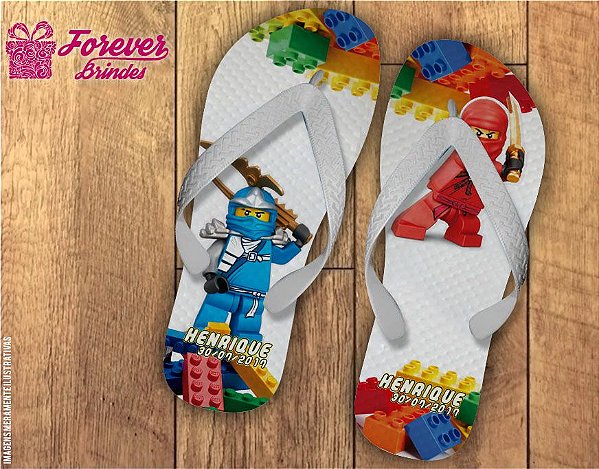 Chinelo De Aniversário Infantil Lego Ninja