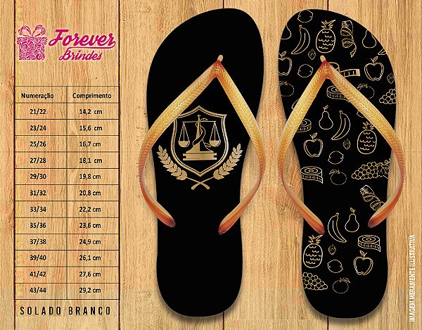 Chinelo Personalizado Formatura de Nutrição