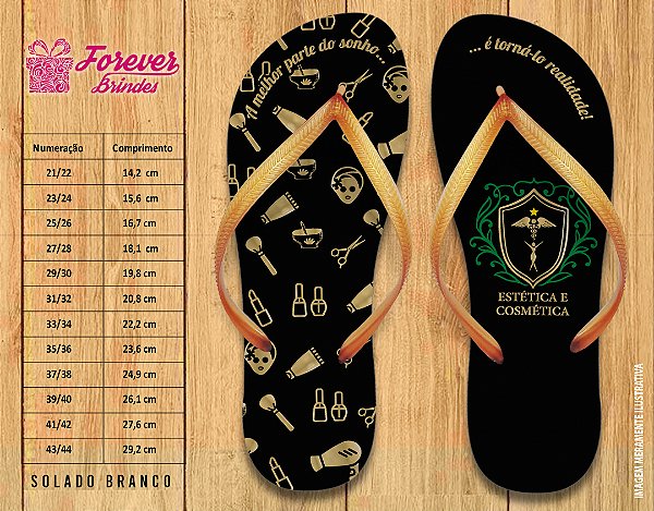 Chinelo Personalizado Formatura de Estética e Cosmético