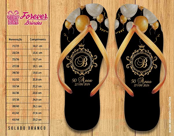Chinelo Personalizado Aniversário