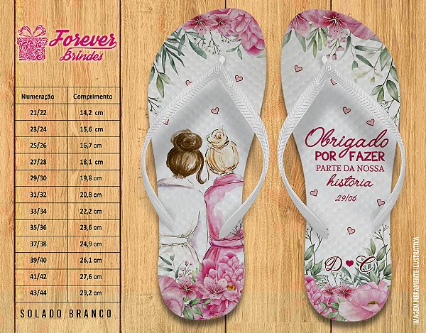 Chinelo Personalizado Casamento