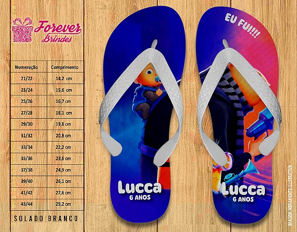 Chinelo Personalizado Aniversário Meu Malvado Favorito Minions