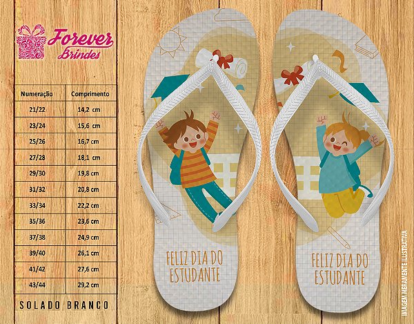 Chinelo Personalizado Dia do Estudante