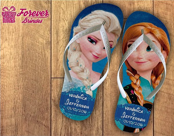 chinelo casamento mundo magico frozen