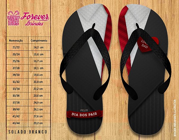 Chinelo Personalizado Dia dos Pais