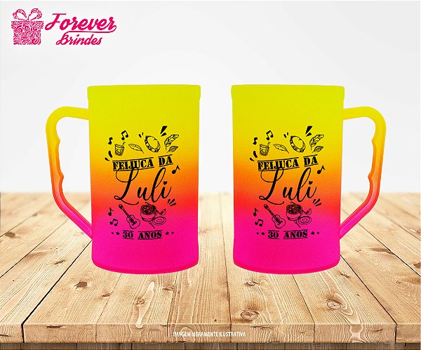 Caneca de Chopp Degradê Aniversário Feijoada