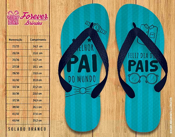 Chinelo Personalizado Dia dos Pais