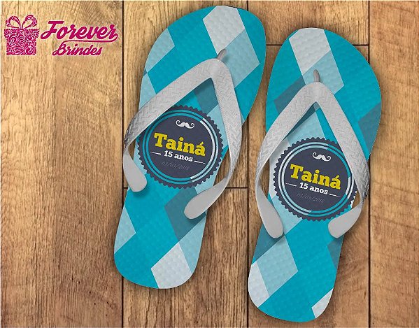 chinelo debutante degrade em azul