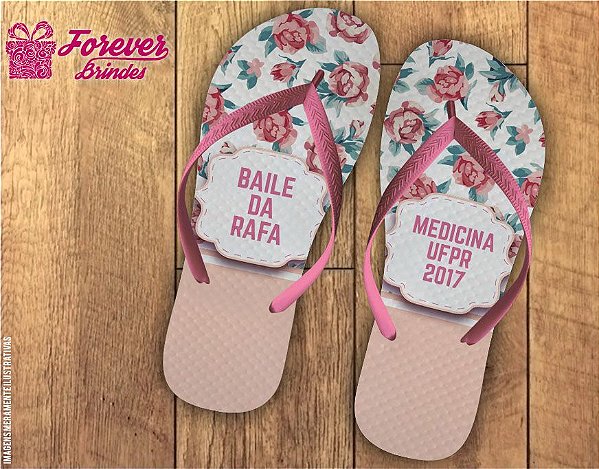 chinelo formatura medicina com flores