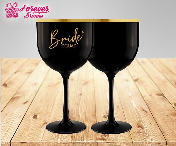 TAÇA DE GIN COM BORDA METALIZADA casamento