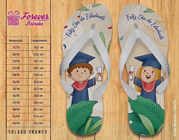 Chinelo Personalizado Dia do Estudante