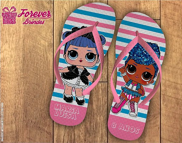 Chinelo Da Lol Infantil Personalizado