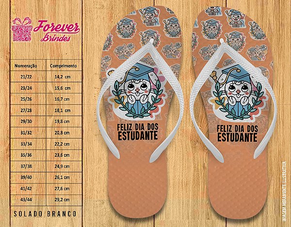 Chinelo Personalizado Dia do Estudante