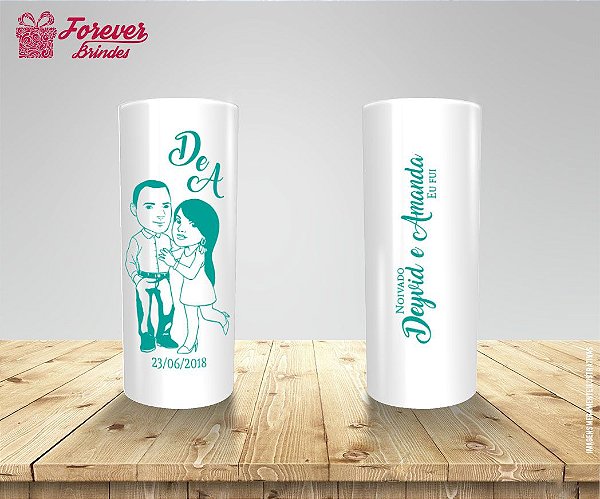 Copo Long Drink Casamento Com Iniciais Do Nome