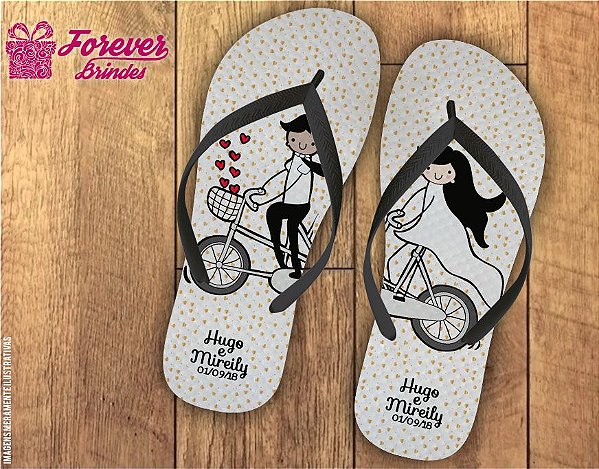 Chinelo De Casamento Amor Sobre Rodas