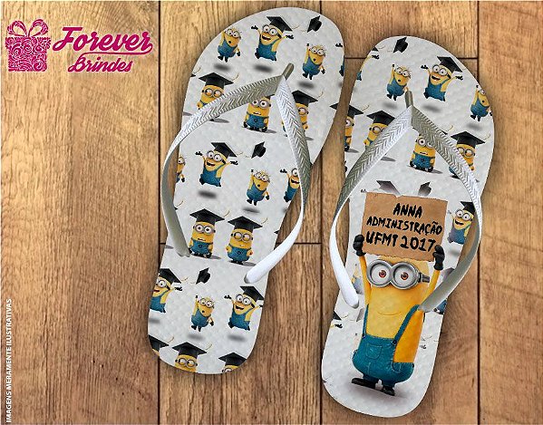 Chinelo formatura administração dos minions