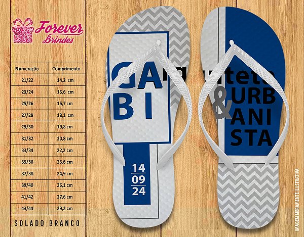 Chinelo Personalizado Formatura de Arquitetura