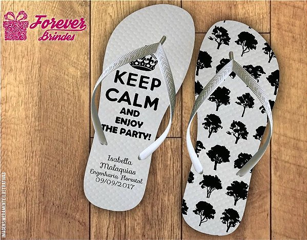 Chinelo Formatura Engenharia Ambiental  keep calm