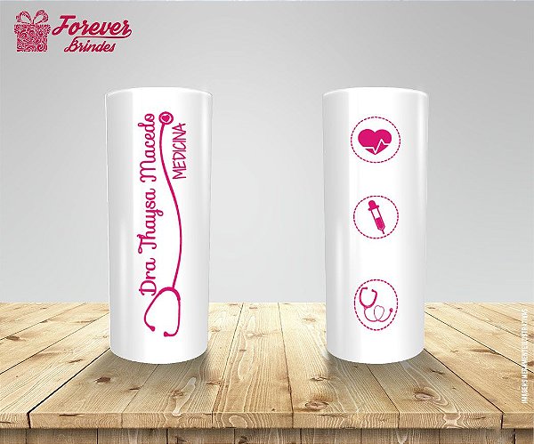 Copo Long Drink Personalizado Medicina Com Ícones