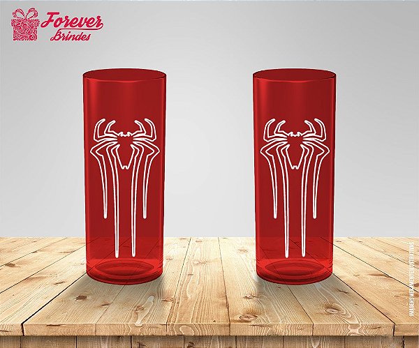 Copo Long Drink Símbolo Spider Man