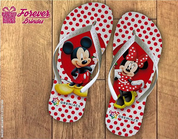 Chinelo Dia Dos Namorados da minnie e do mickey