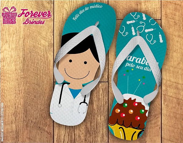 Chinelo Personalizado Dia Do Médico