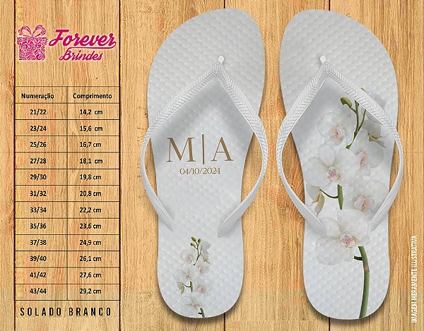 Chinelo Personalizado Casamento