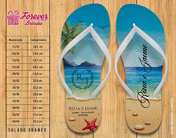Chinelo Personalizado Casamento
