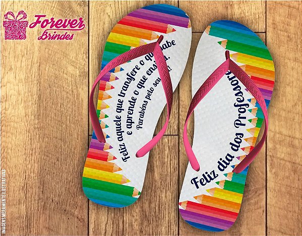 Chinelo Dia Dos Professores Com Frase