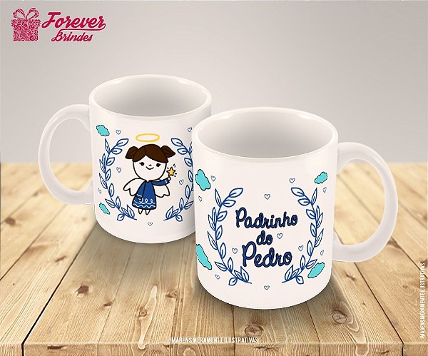 Caneca De Porcelana Padrinho de Batizado