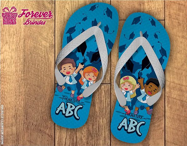 Chinelo Personalizado Formatura ABC