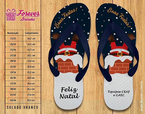 Chinelo Personalizado NATAL