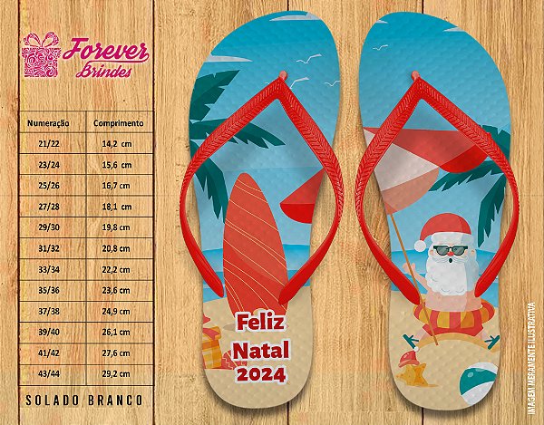 Chinelo Personalizado NATAL
