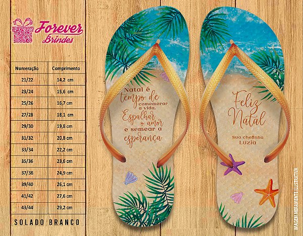 Chinelo Personalizado NATAL E ANO NOVO