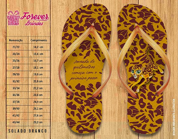 Chinelo Personalizado Aniversário Guarda do Leão
