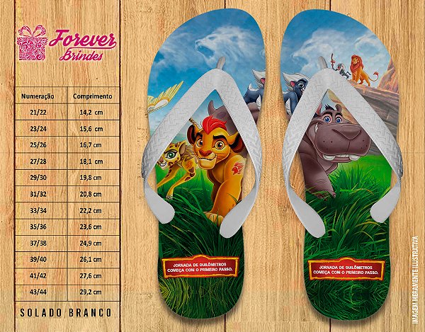 Chinelo Personalizado Aniversário Guarda do Leão