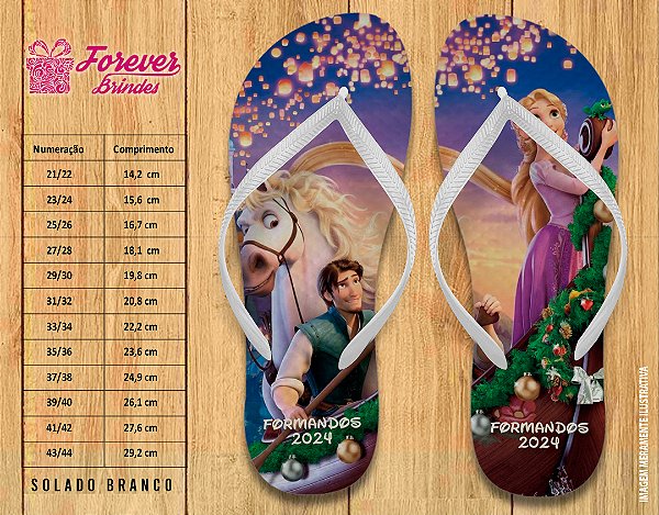 Chinelo Personalizado Formatura Disney