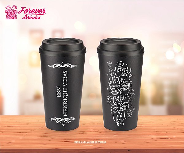 Copo Ecológico Café Formatura Lettering Café