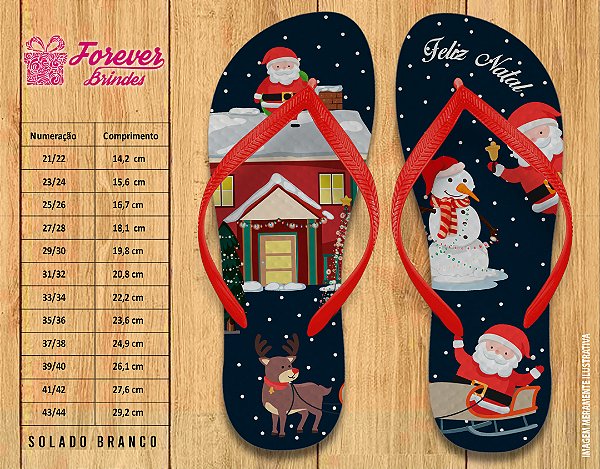 Chinelo Personalizado NATAL E ANO NOVO