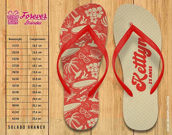 Chinelo Personalizado Aniversário POOL PARTY VERÃO