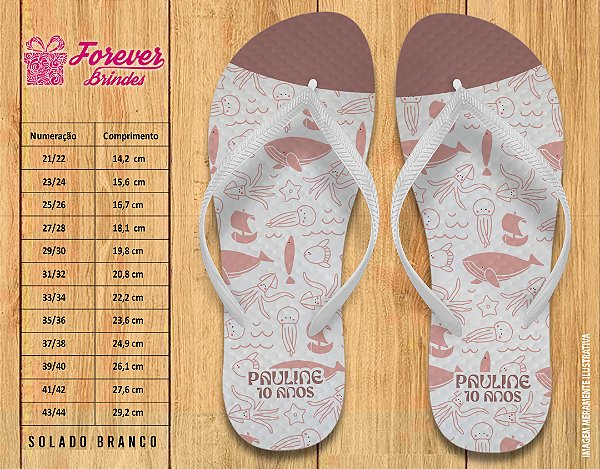 Chinelo Personalizado Aniversário POOL PARTY VERÃO